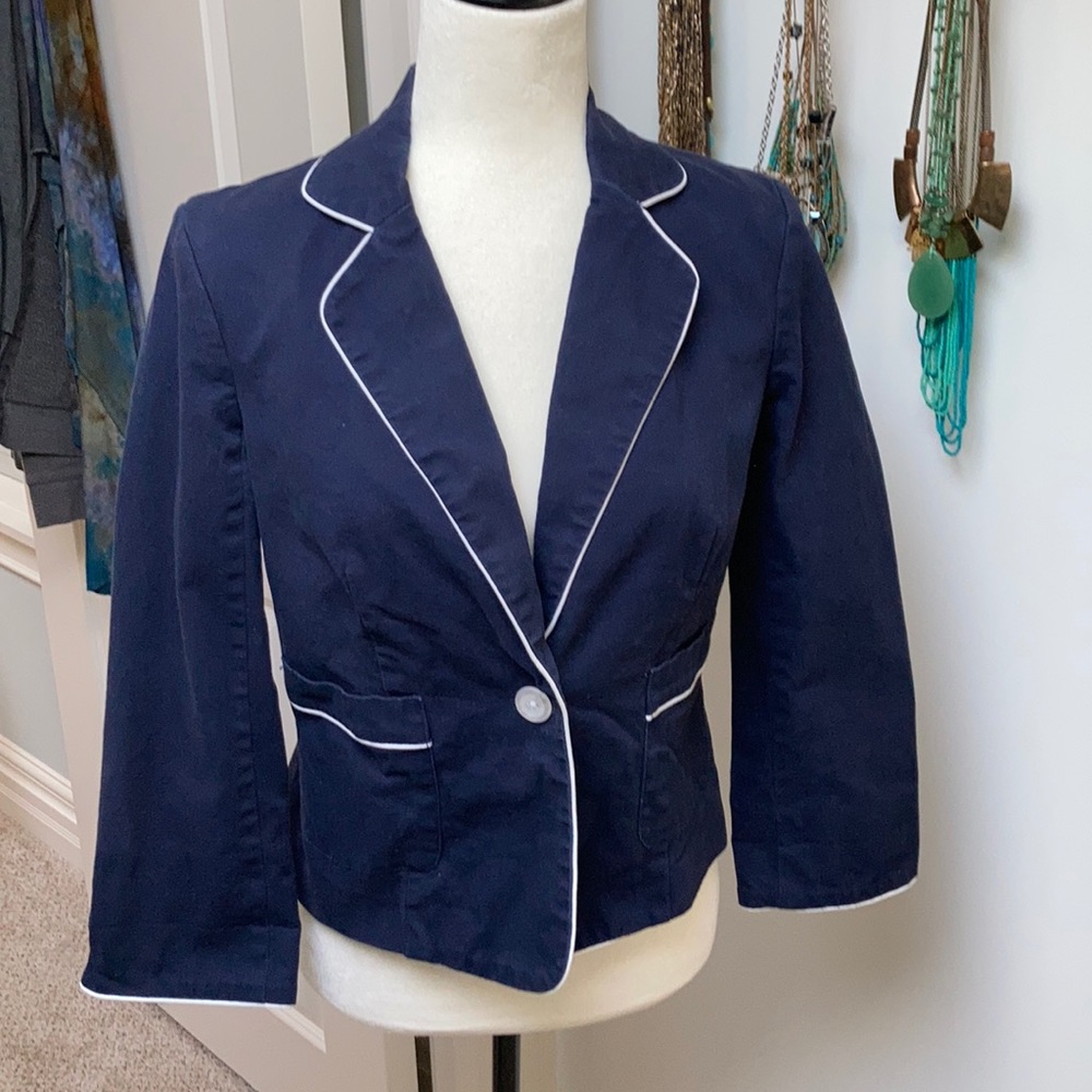 Isaac Mizrahi for Target fitted 3/4 sleeve blazer